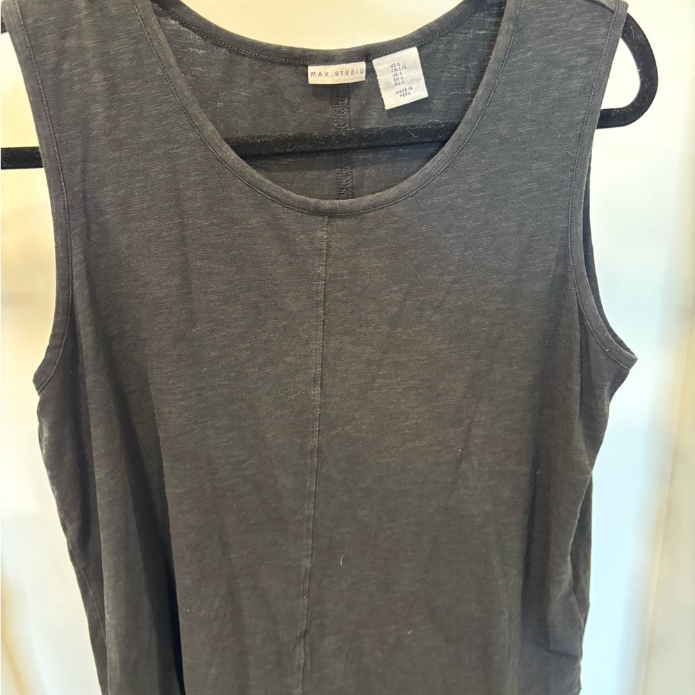 Max Studio Charcoal Black Sleeveless Tank